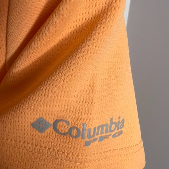 Columbia Polo Shirt Womens Neon Coral Size S/P - Picture 6 of 7